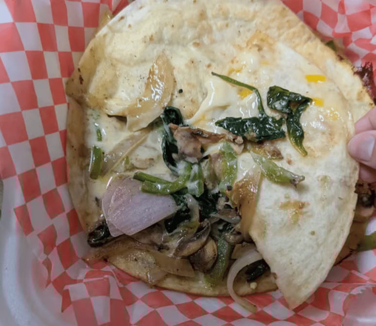 Veggie Quesadilla.